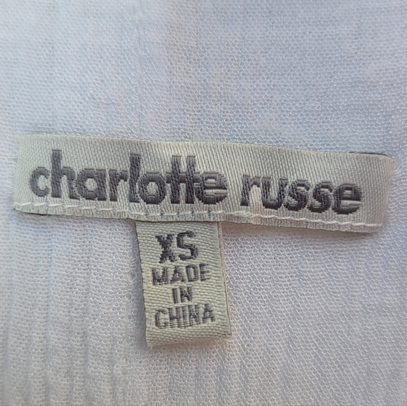 Charlotte Russe Dress Cottagecore Beachy White Embroidered Knee Length Womens XS - Picture 10 of 14